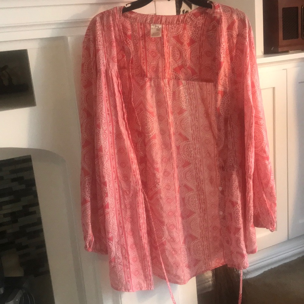 Terra Sky Pink and White Cover Up